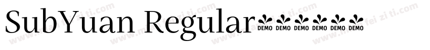 SubYuan Regular字体转换